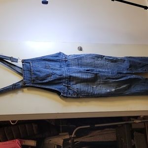 Distressed abercrombie overalls. Size small